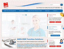 Tablet Screenshot of ameshealthcarerecords.com